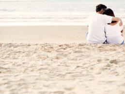 couple in sand